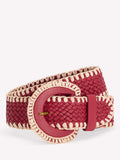 Boden woven stitch belt in Winter Blush - British product