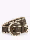 Boden woven stitch belt in Winter Blush - British product