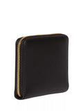Calvin Klein black zip around wallet in saffiano faux leather, imported from the UK