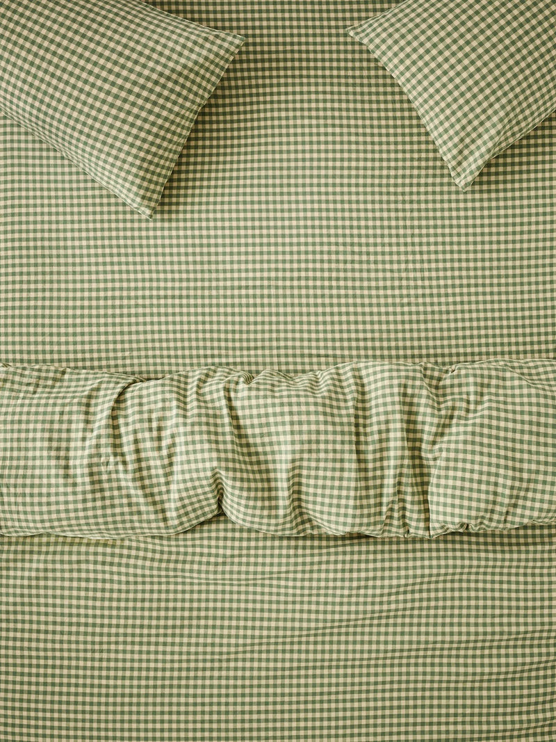 Piglet in Bed Colour Drenched Gingham fitted sheet single - British product
