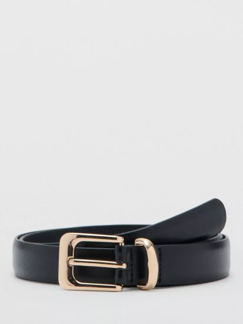 Mango polished buckle belt regular width, imported from the UK