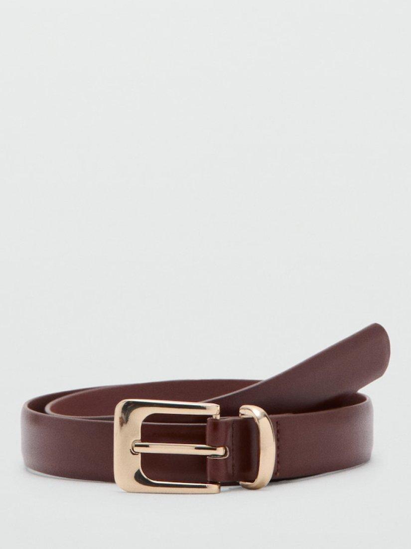 Mango polished buckle belt regular width, imported from the UK