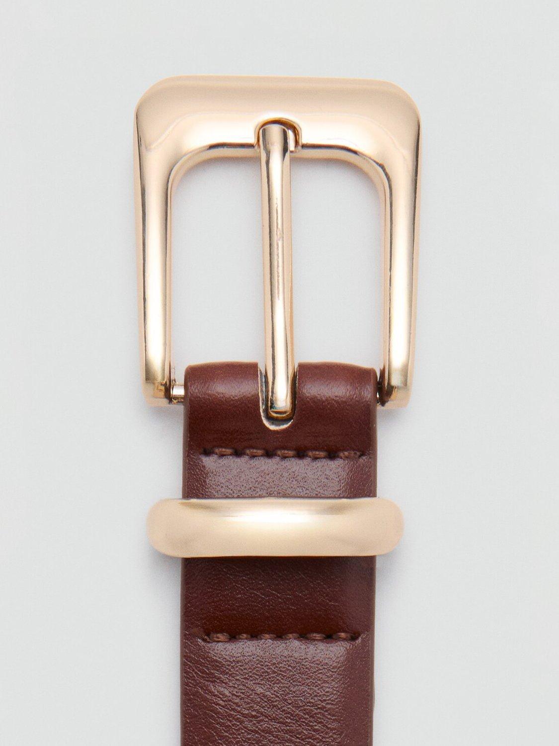 Mango polished buckle belt regular width, imported from the UK
