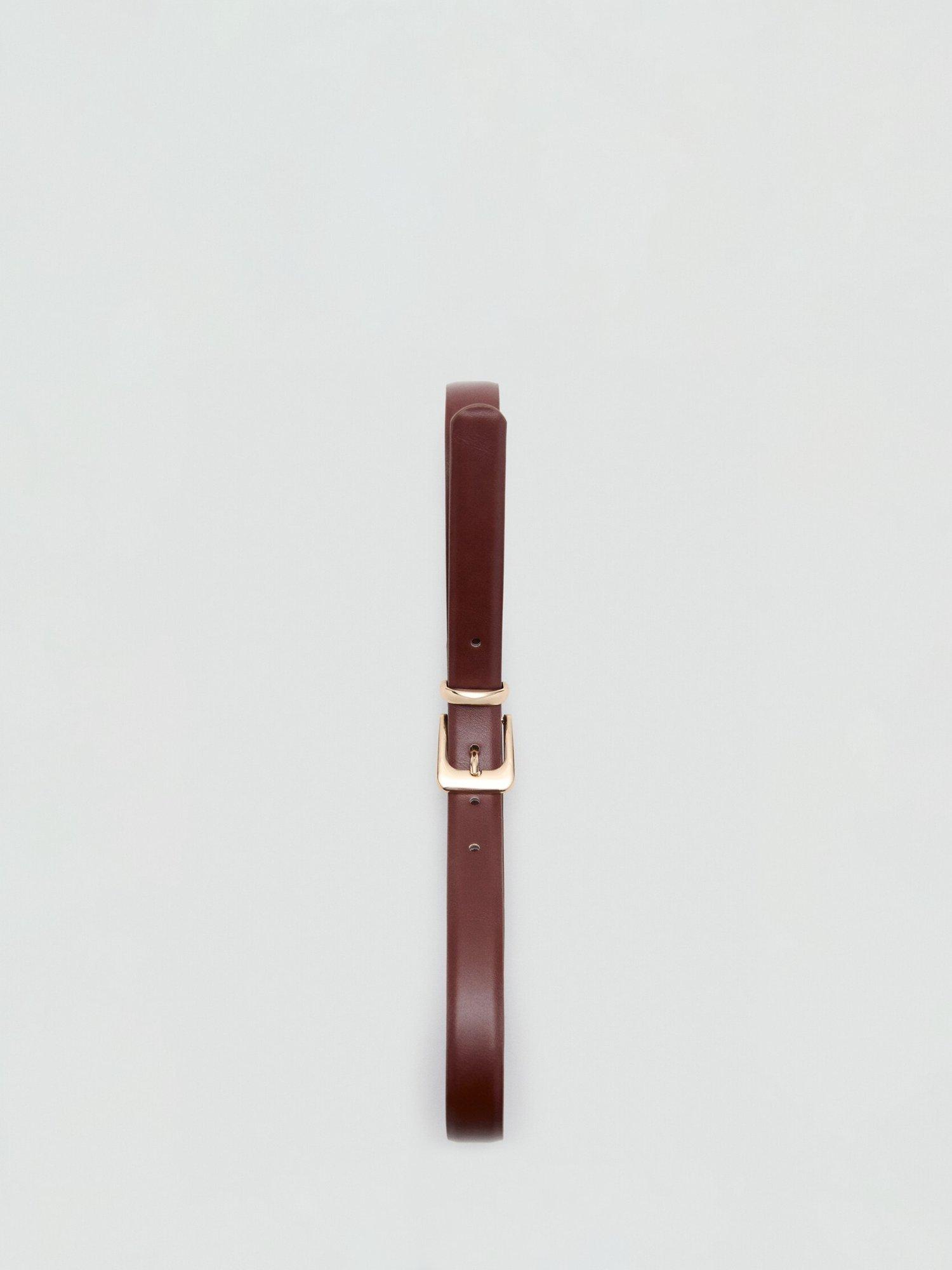 Mango polished buckle belt regular width, imported from the UK
