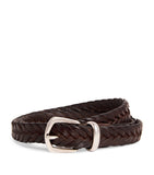 Eleventy braided leather belt 2.5cm, UK version