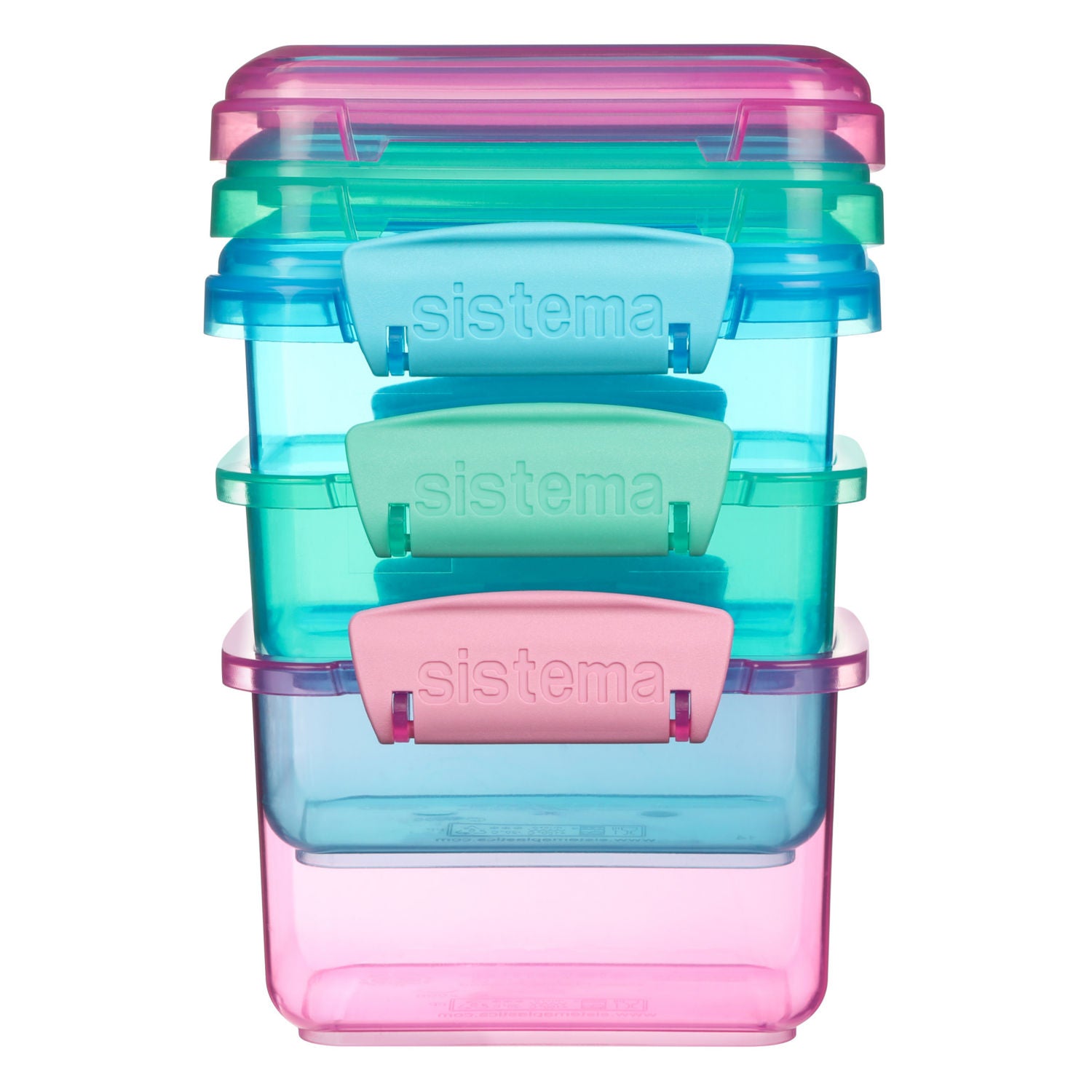 Sistema lunch food storage containers 400ml 3-pack (British brand)