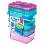 Sistema lunch food storage containers 400ml 3-pack (British brand)