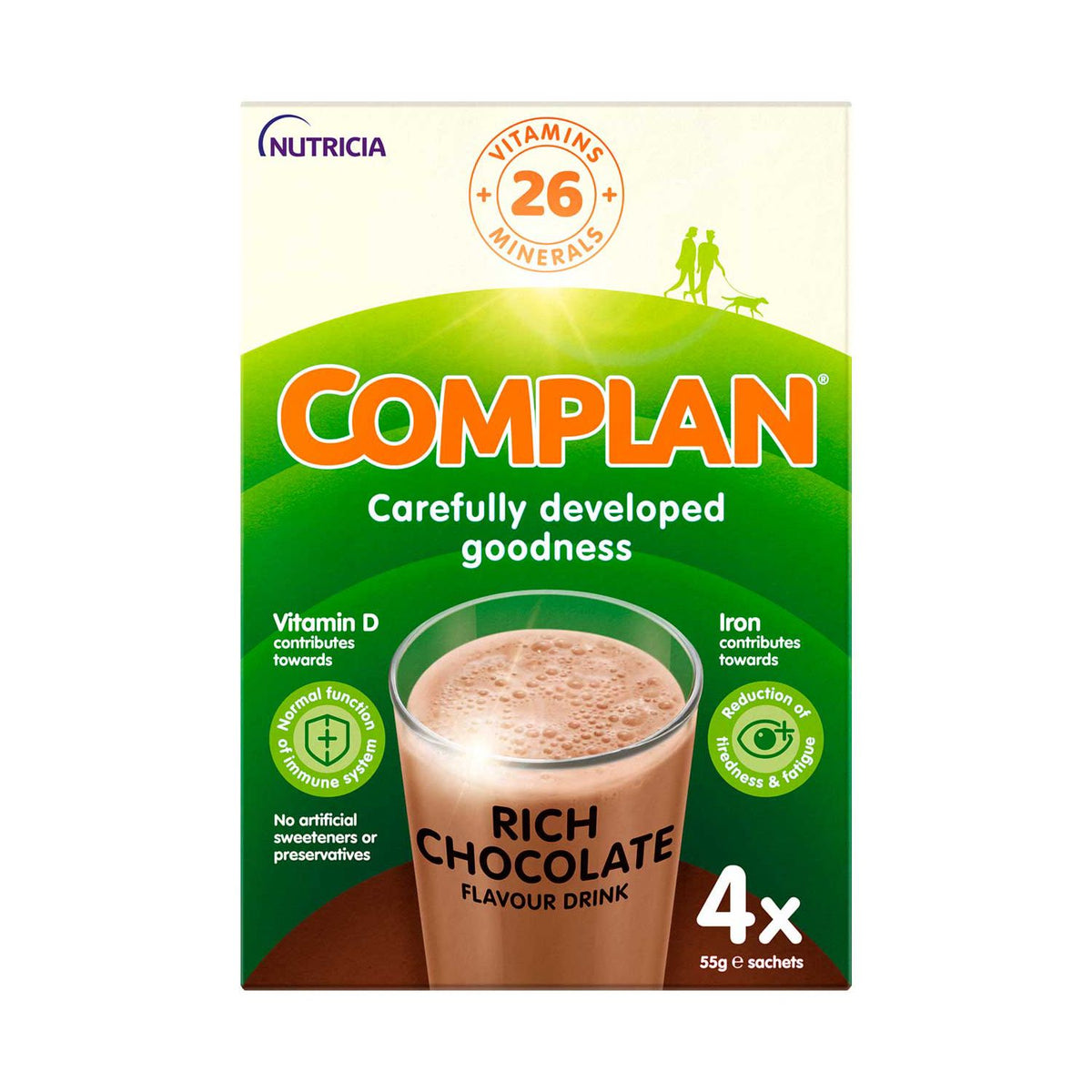 Complan chocolate nutritional drink powder 4x55g - British product