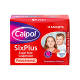 Calpol SixPlus Suspension Strawberry 12x5ml - British product