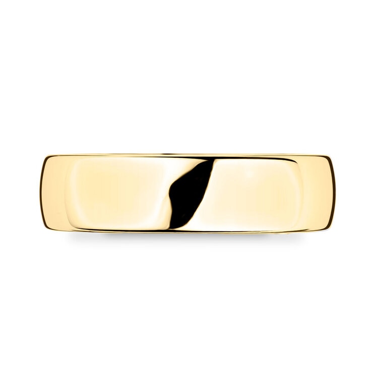 18ct yellow gold luxury court wedding ring 6mm (British brand)