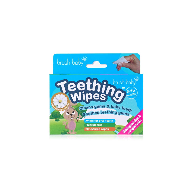 Brush-Baby Teething Wipes 20 Sachets - British product