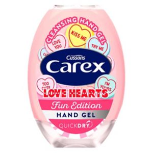 Carex cleansing hand gel Love Hearts 50ml - British product
