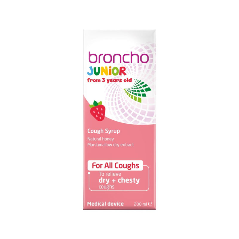 Bronchostop Junior cough syrup strawberry flavour 200ml - British product