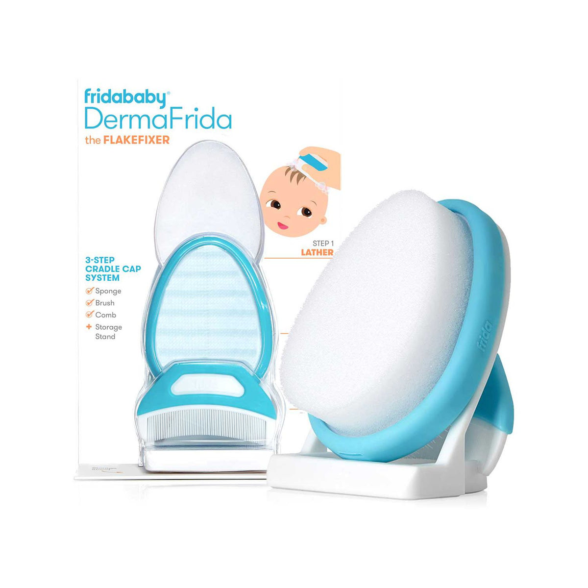 Fridababy DermaFrida FlakeFixer Cradle Cap Kit - British product