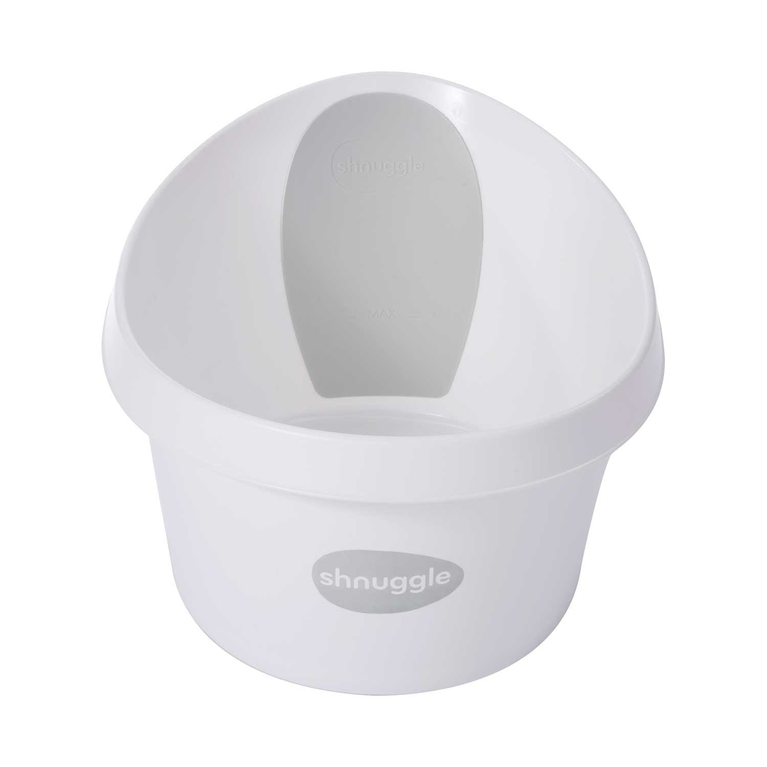 Shnuggle toddler bath with light grey backrest (British brand)