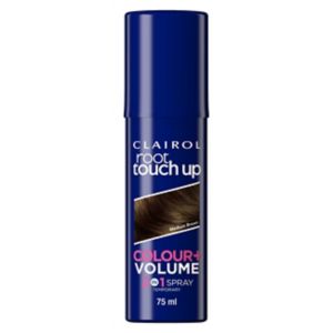 Boots Clairol Root Touch Up Colour + Volume 2 in 1 Spray Medium Brown Hair Styling Spray- Buy online at McGrocer