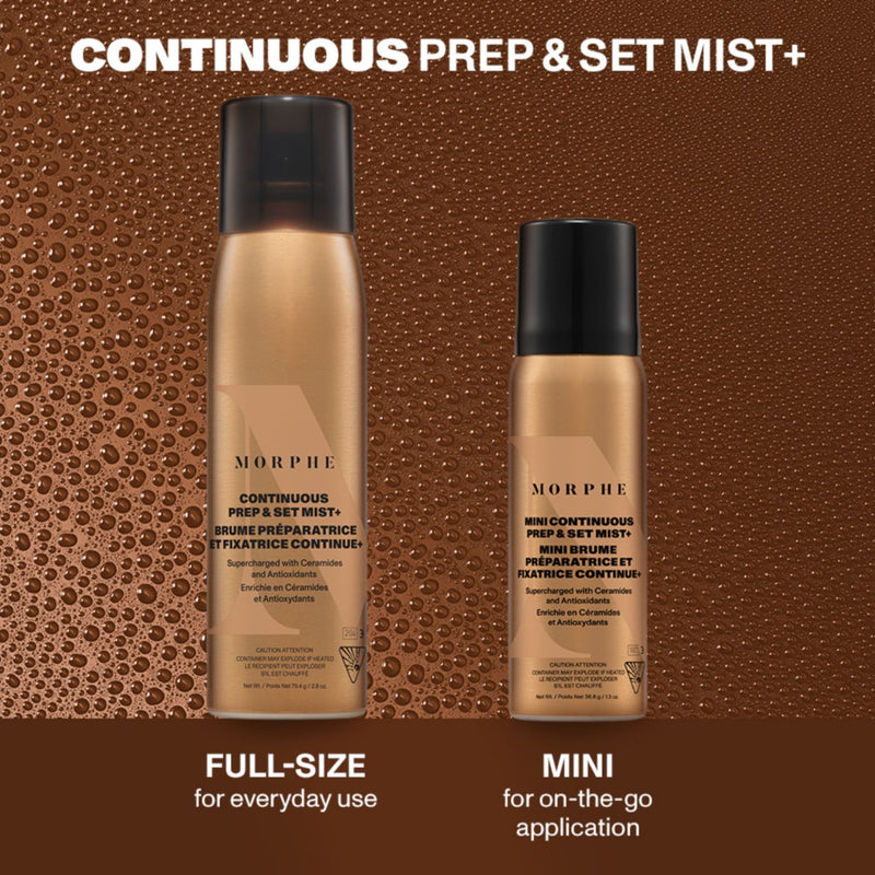 Morphe Continuous Prep & Set Mist+ setting spray, imported from the UK