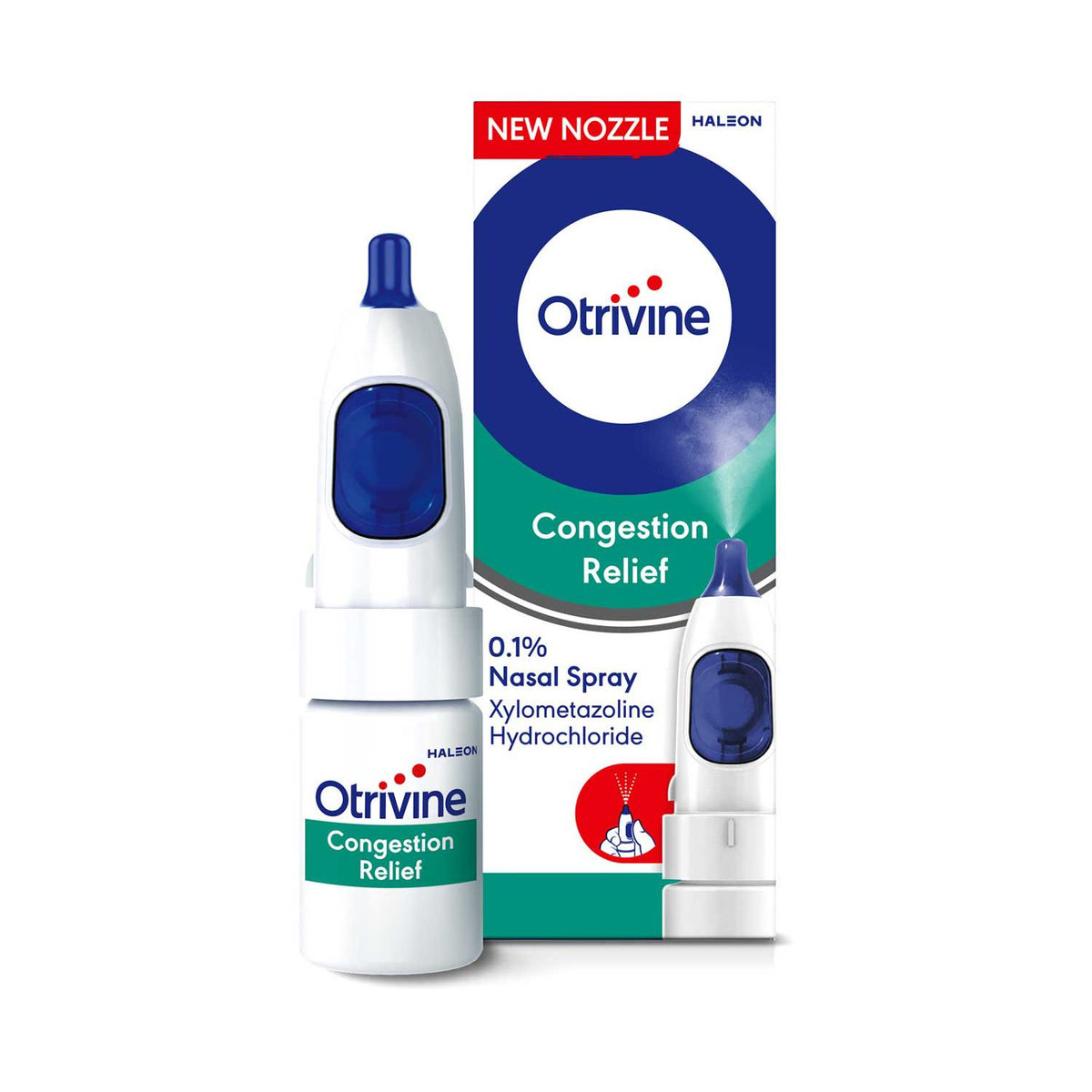 Otrivine Congestion Relief nasal spray 0.1% 10ml (British brand)