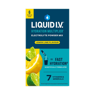 Boots Liquid I.V. Hydration Multiplier Electrolyte Powder Mix Lemon Lime 6 Sachets- Buy online at McGrocer