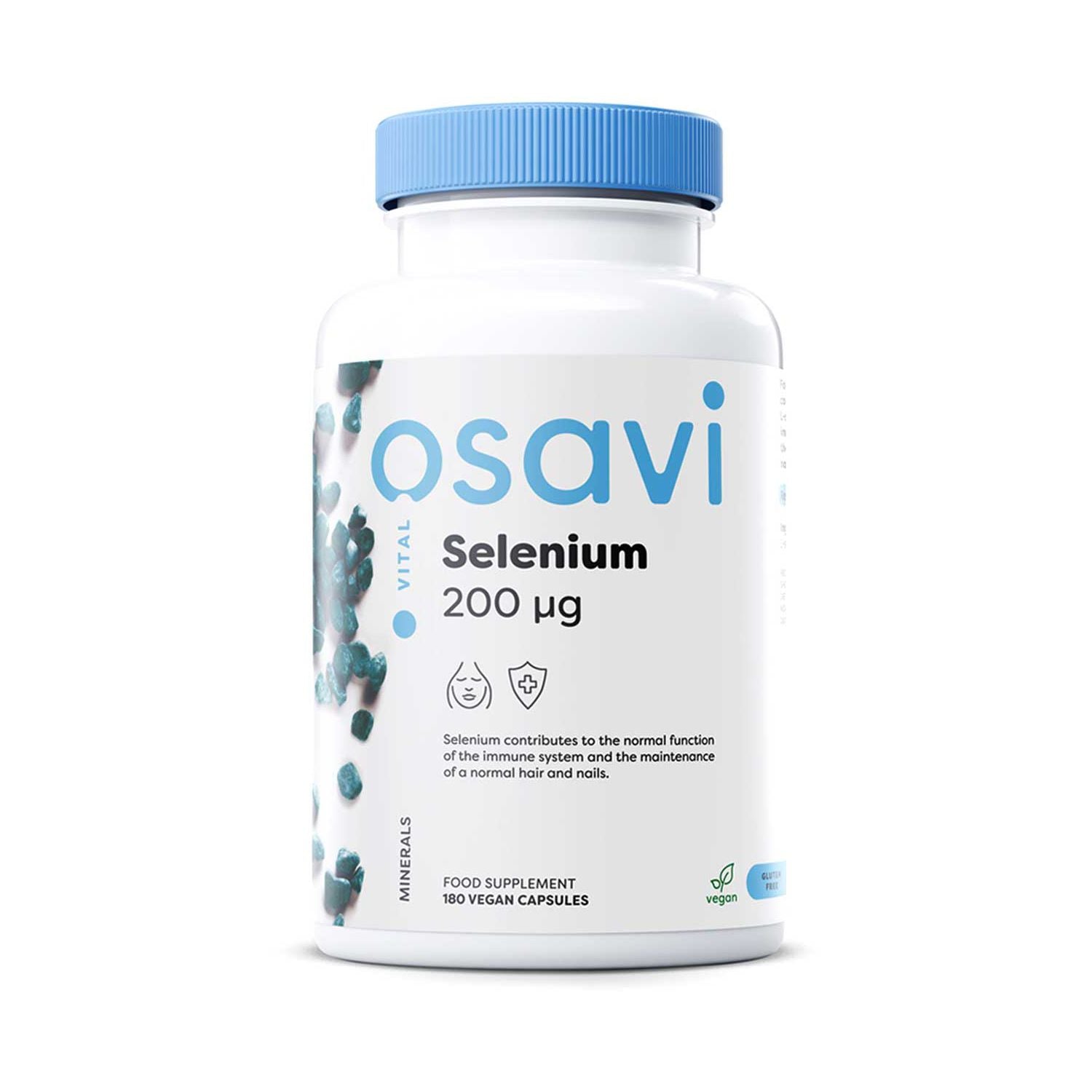 Osavi selenium supplement 200mcg 180 vegan capsules, imported from the UK