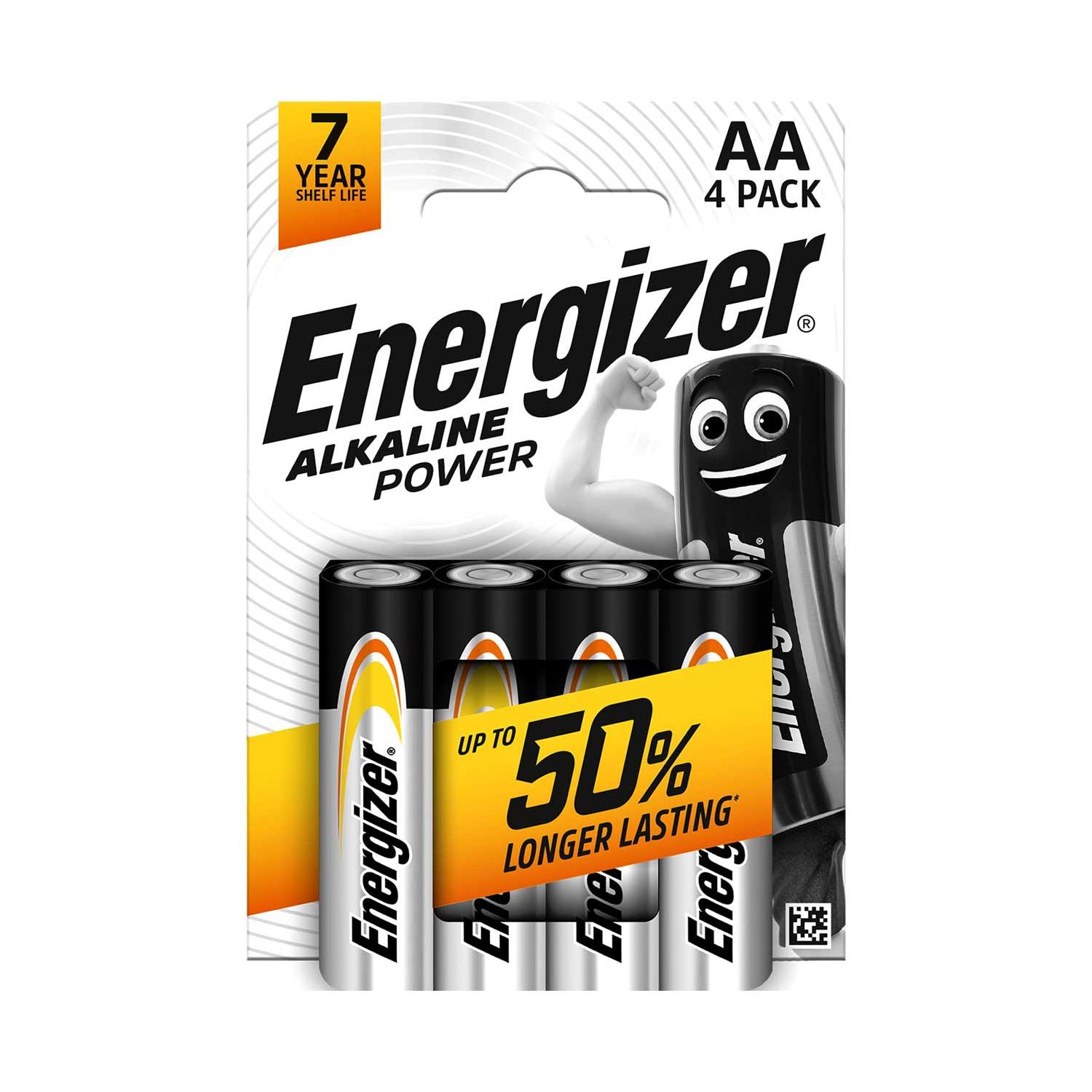 Energizer Alkaline Power AA Batteries pack of 4, imported from the UK