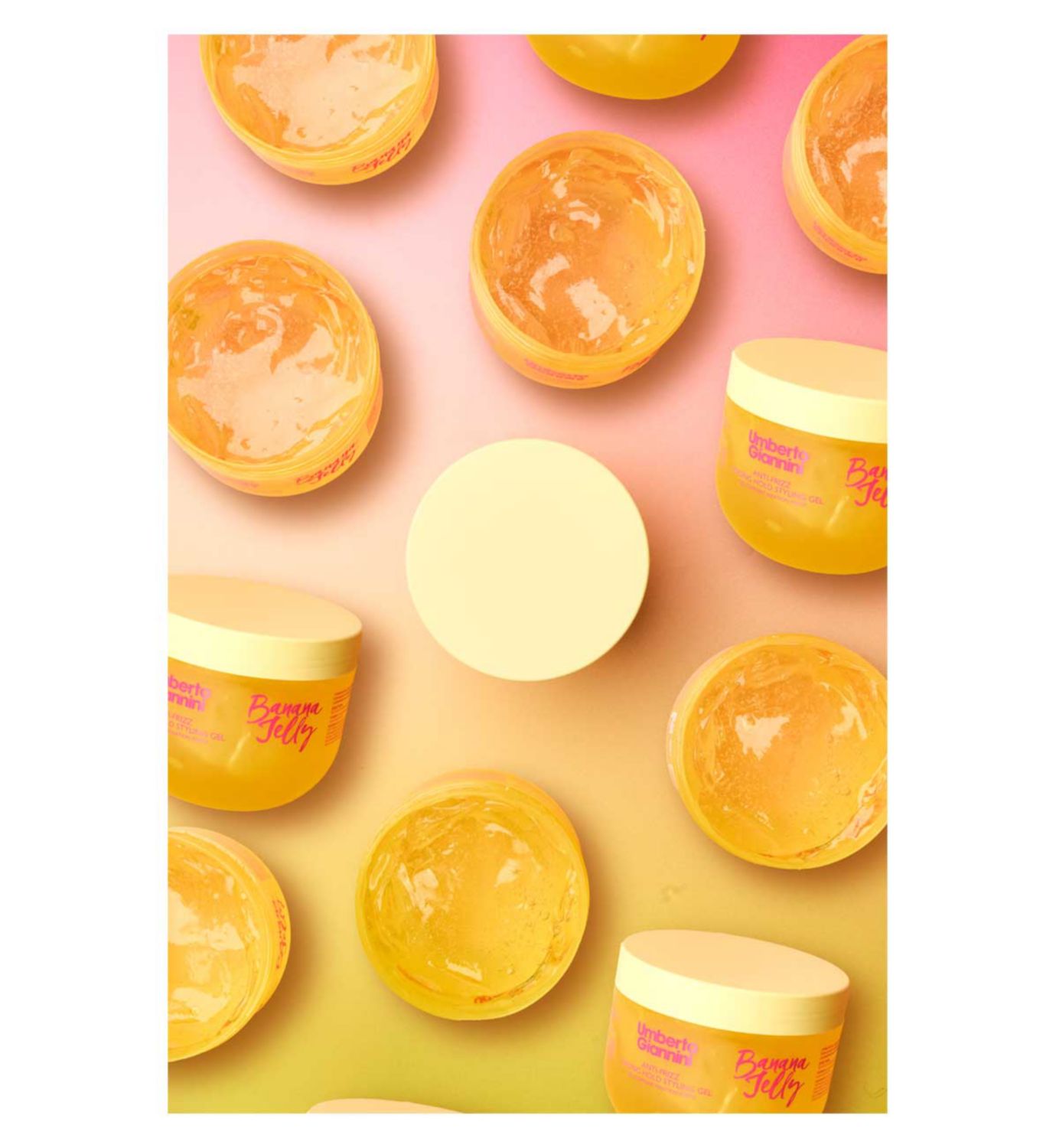 Umberto Giannini Banana Jelly anti-frizz styling gel 475ml, UK version