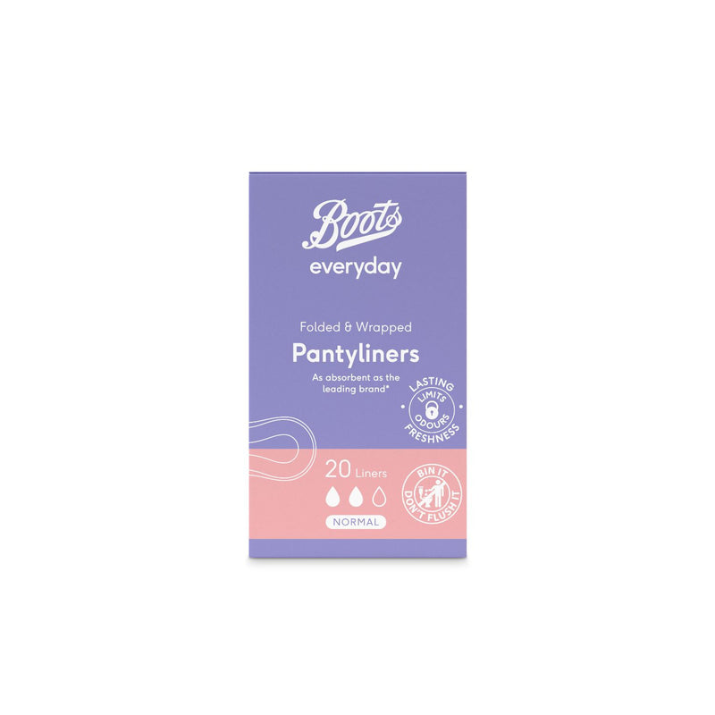 Boots Everyday normal panty liners 20 count, imported from the UK