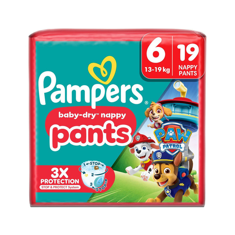Pampers Baby-Dry Paw Patrol size 6 nappies 19 pack, UK version