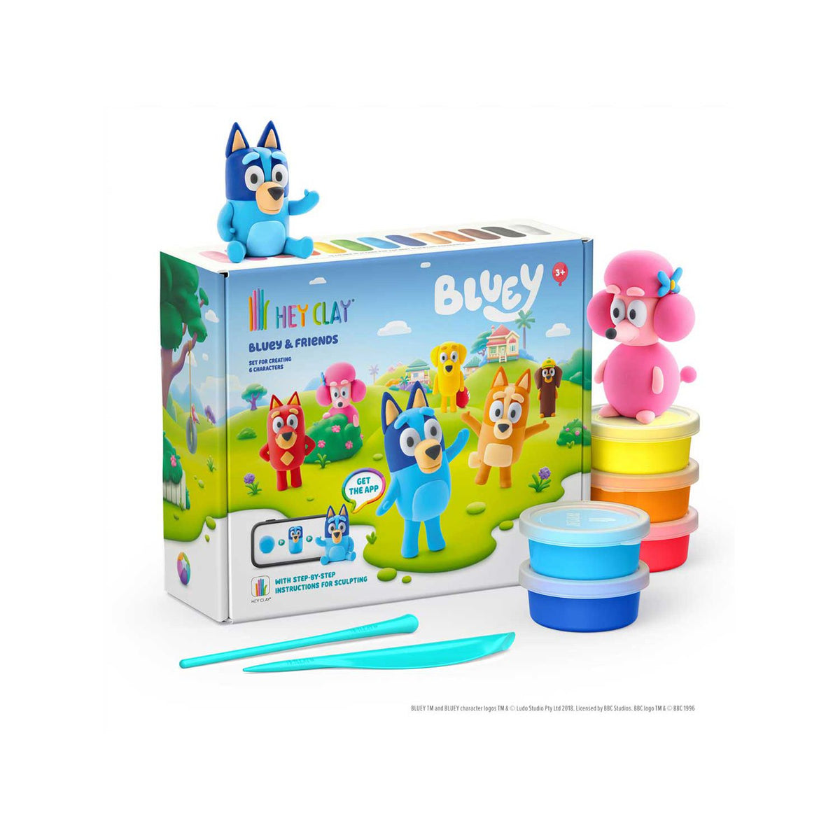Tomy Hey Clay Bluey clay craft set 15 cans - British product