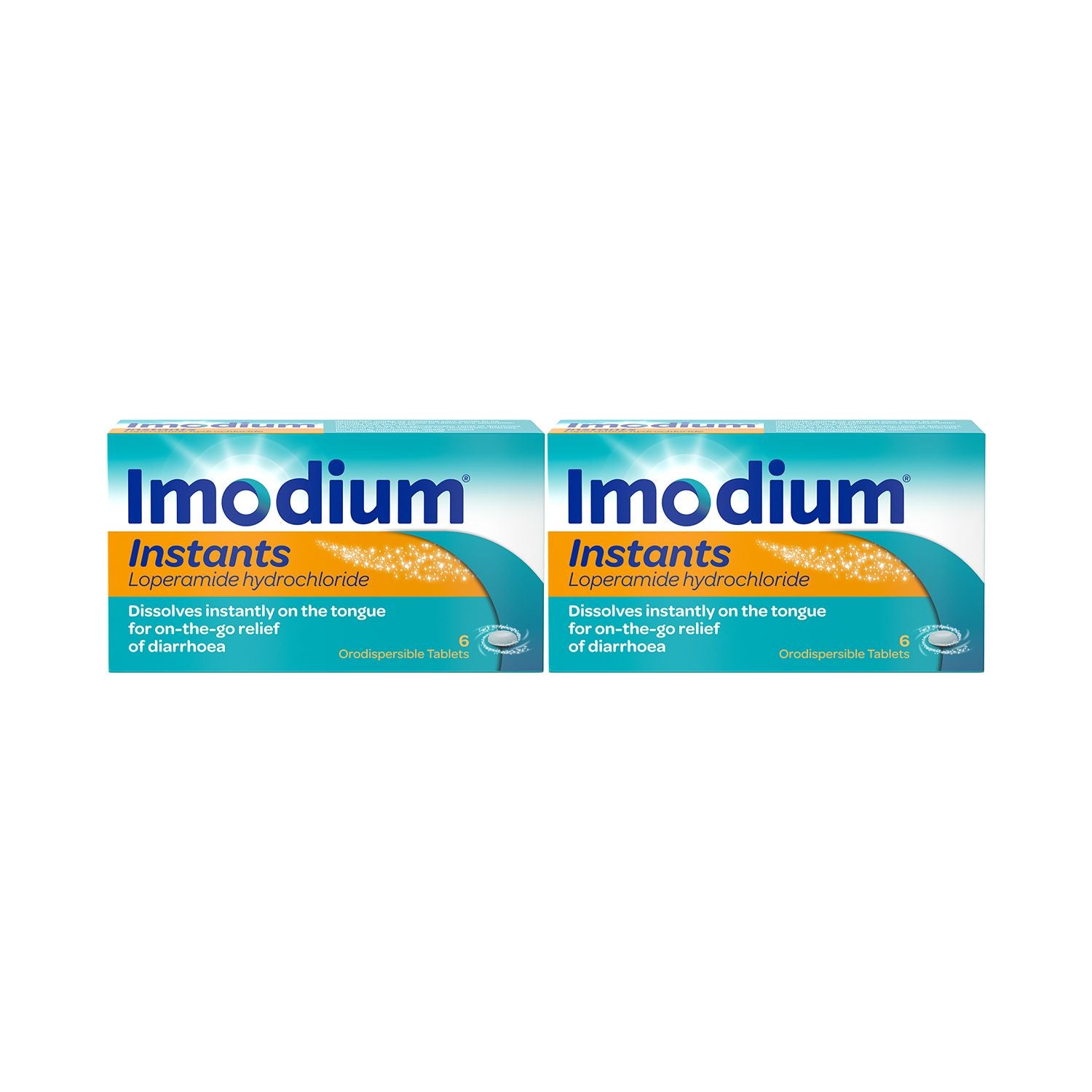 Imodium Instants diarrhoea relief tablets bundle, imported from the UK