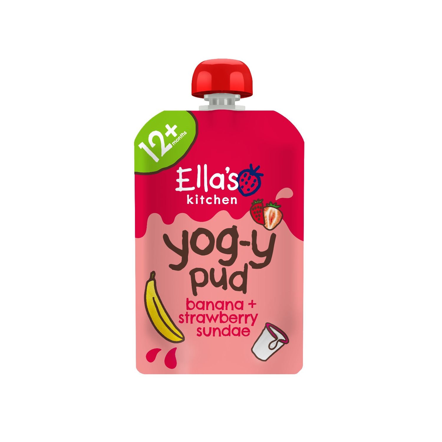 Ella's Kitchen organic strawberry banana yogurt pouch 90g (British brand)