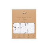 Panda Kids bamboo muslin squares freckles 3 pack, UK version