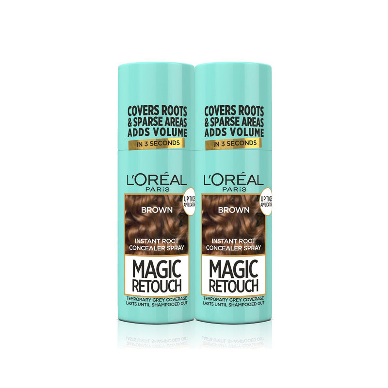 L'Oreal Paris root touch-up spray brown bundle (British brand)
