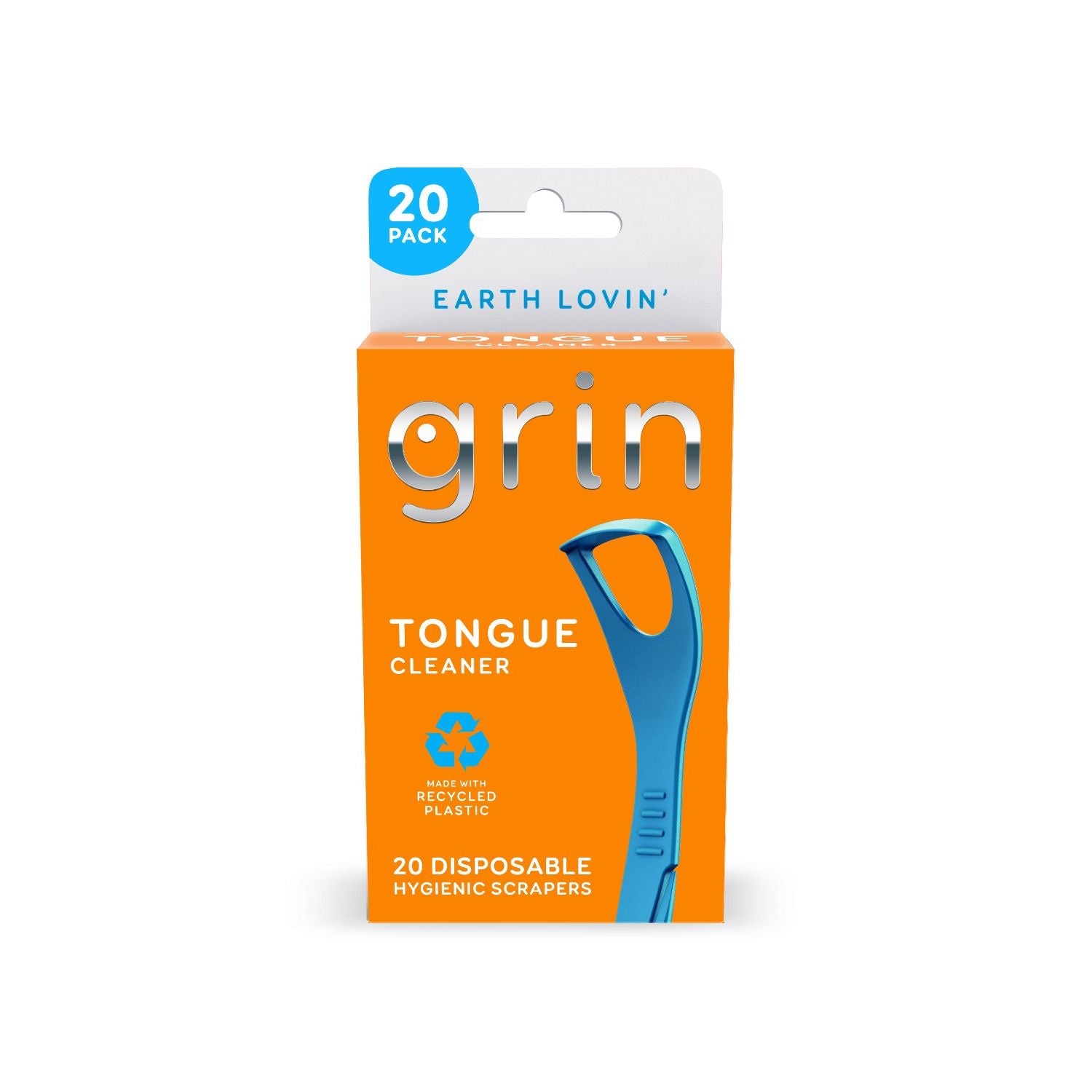 Grin disposable tongue cleaner 20 count (British brand)