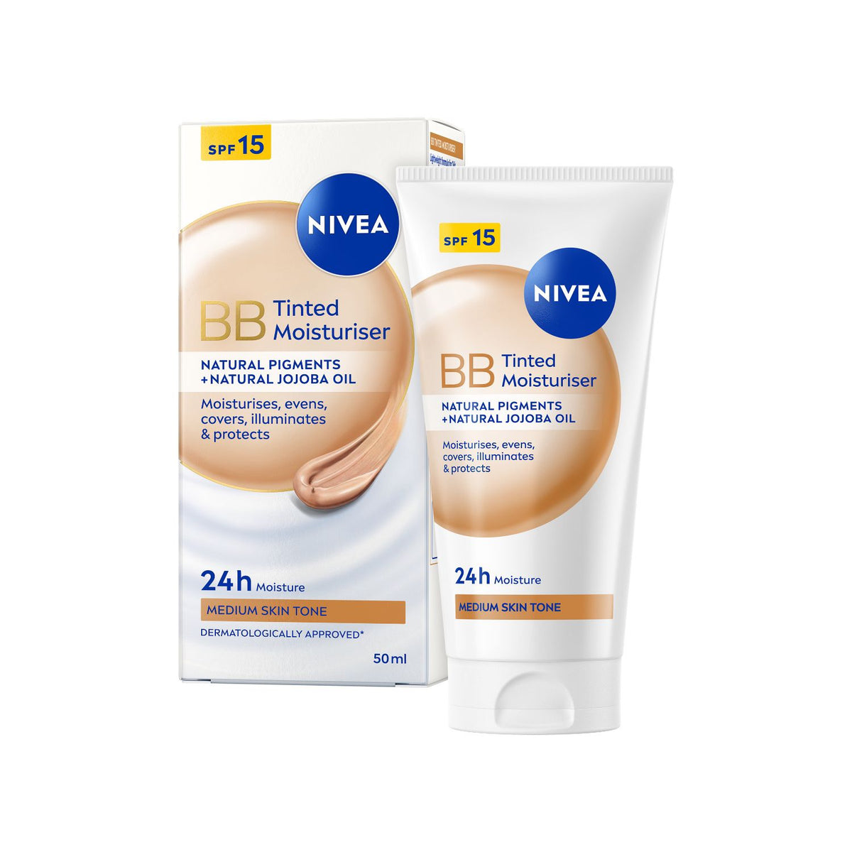 NIVEA BB Tinted Moisturiser Medium 50ml (British brand)
