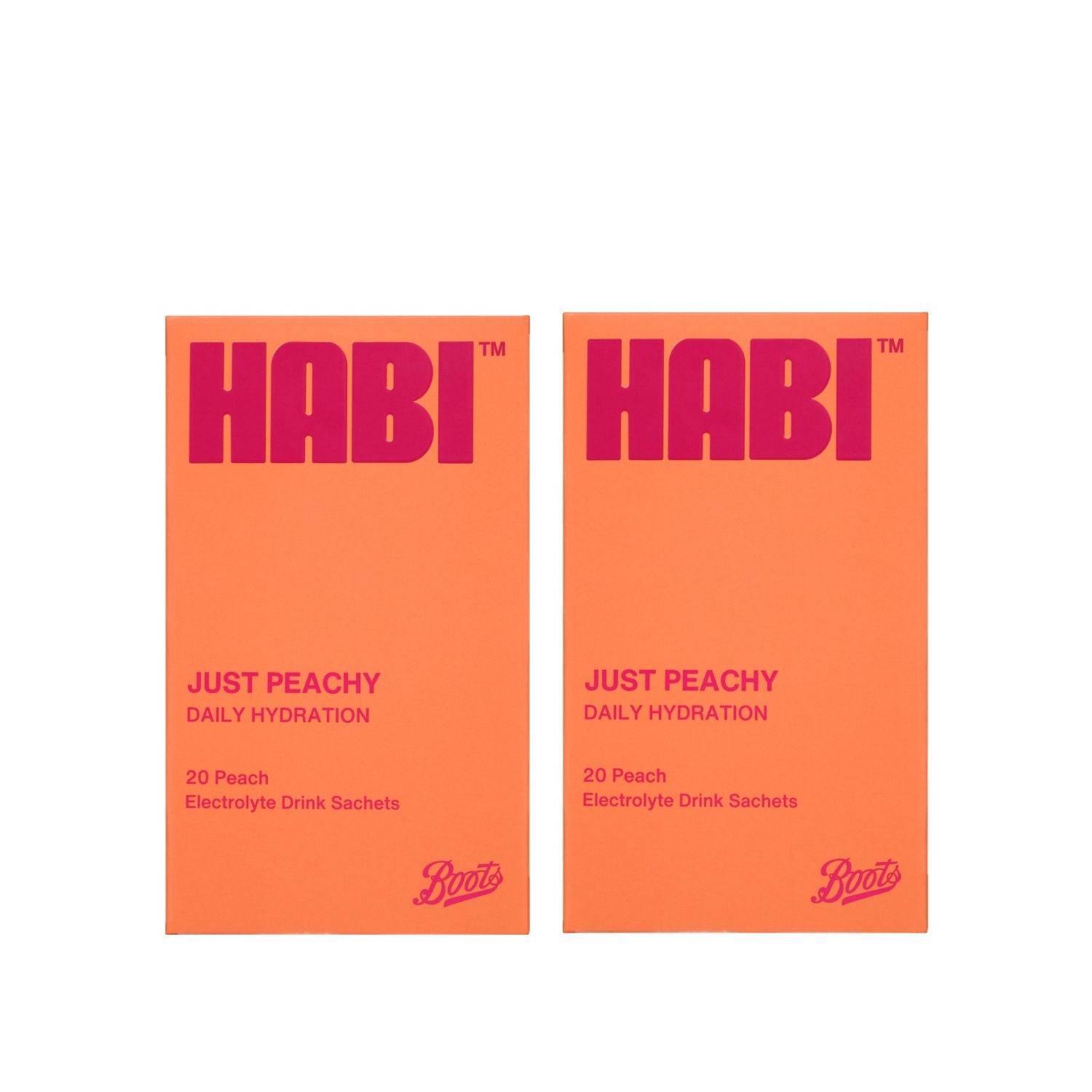 HABI Just Peachy electrolyte powder 40 sachets, imported from the UK