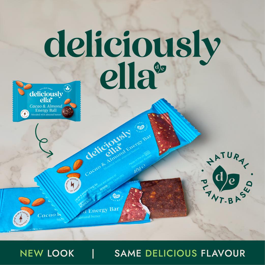 Deliciously Ella Cacao & Almond energy bar 50g (British brand)
