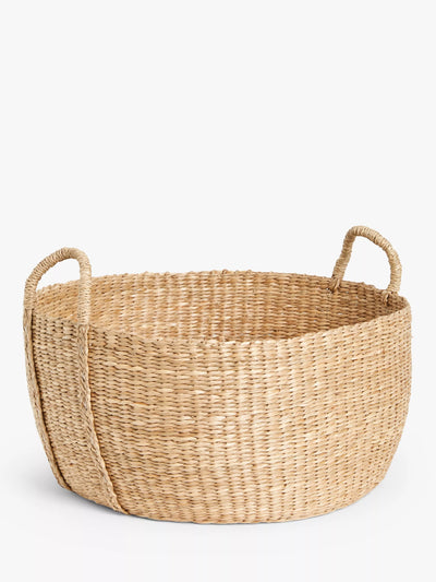 John Lewis John Lewis Slouchy Seagrass Low Storage Basket Natural Medium- Buy online at McGrocer