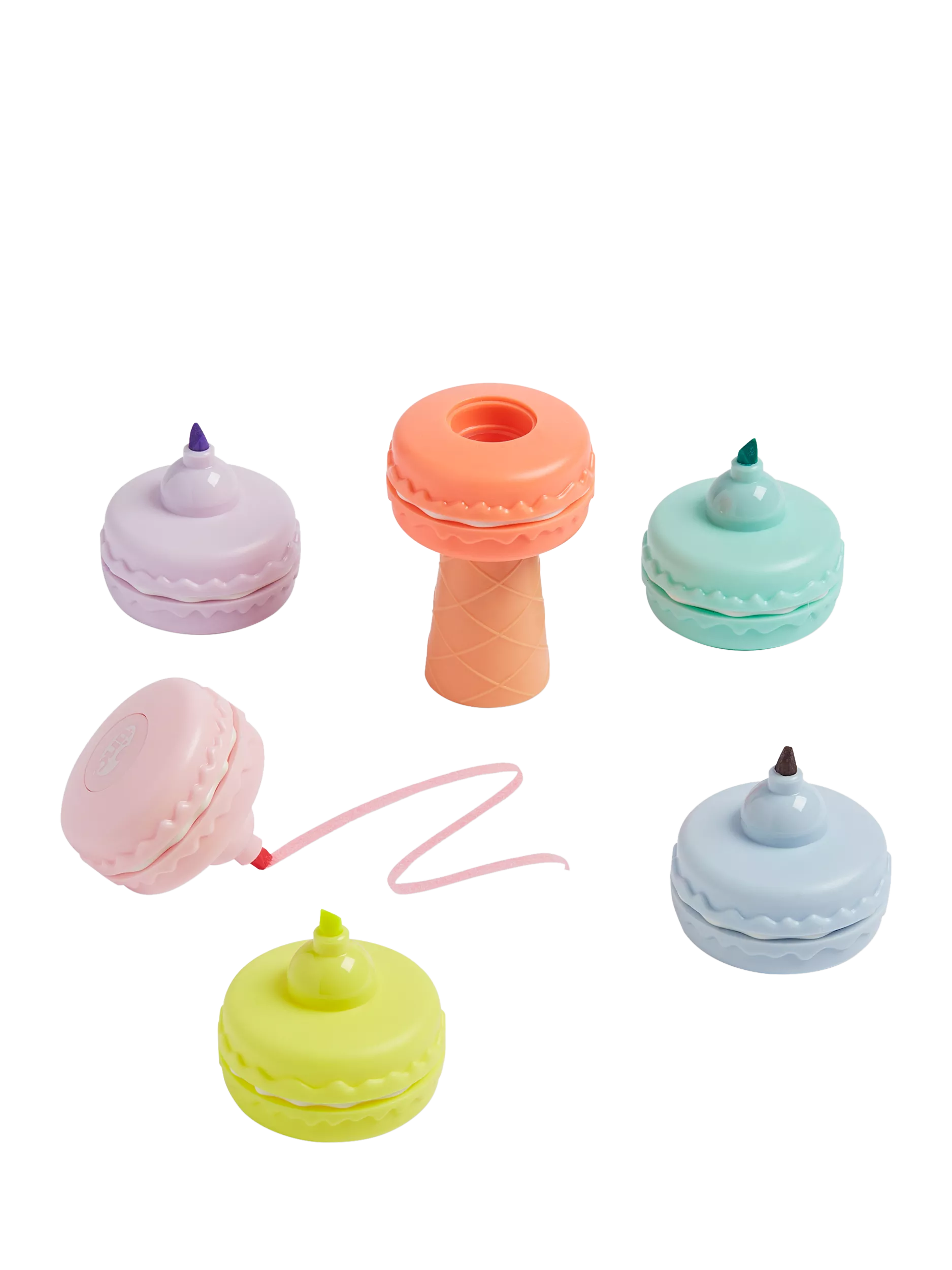Tinc macaroon-themed stacking highlighter pen set, 5 pieces (British brand)