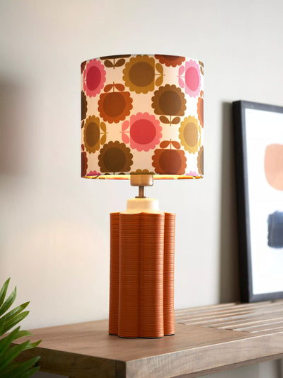John Lewis Orla Kiely Scallop Table Lamp, Terracotta- Buy online at McGrocer