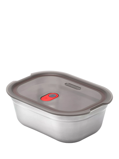 John Lewis black+blum Stainless Steel Microwaveable Rectangular Lunch Box - 600ml- Buy online at McGrocer