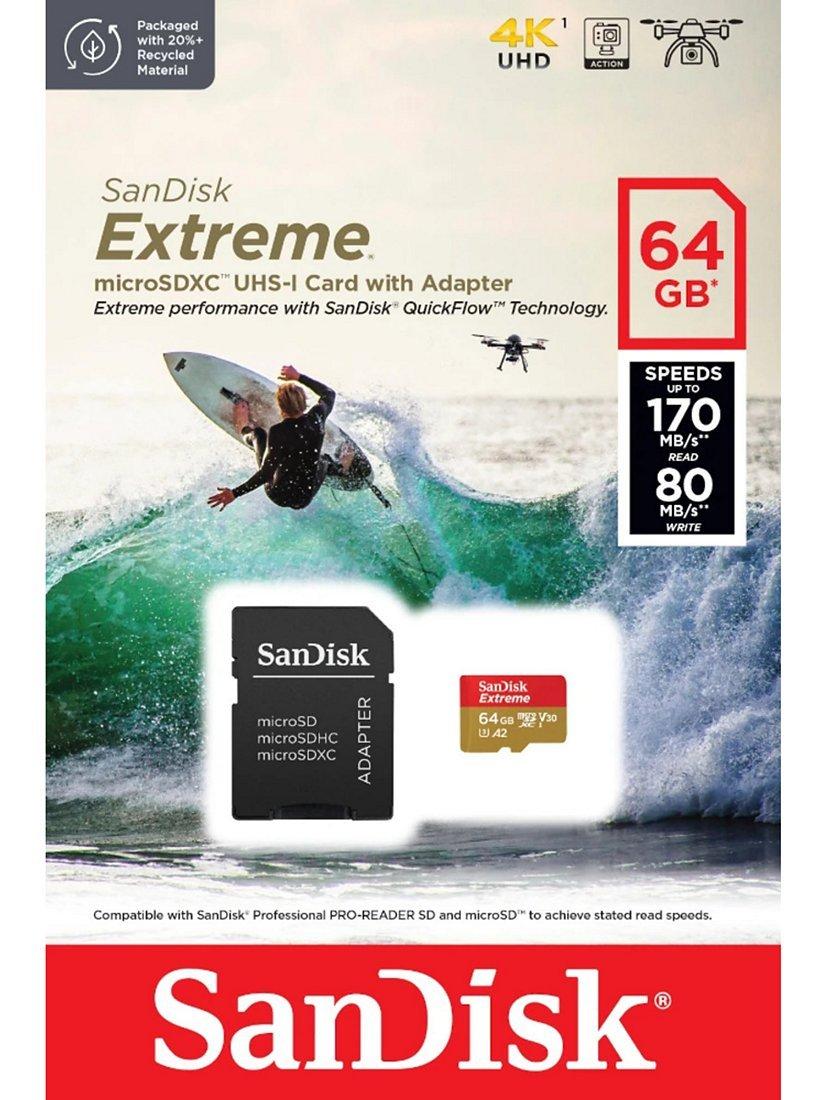 SanDisk Extreme microSD card 64GB, UK version