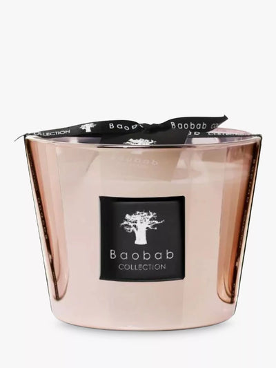 John Lewis Floral Musky Scented Candle in Pink Metallized Glass, 500g- Buy online at McGrocer