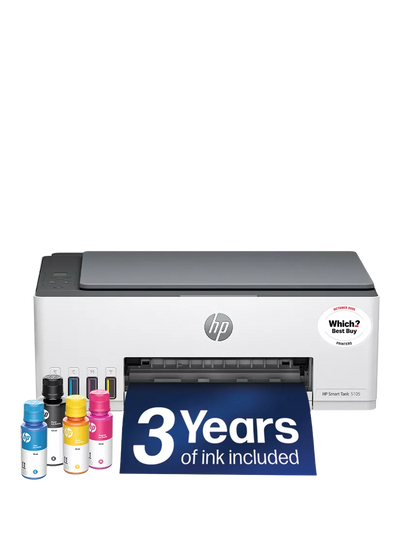 John Lewis HP Smart Tank 5105 All-in-One Wireless Printer, White- Buy online at McGrocer