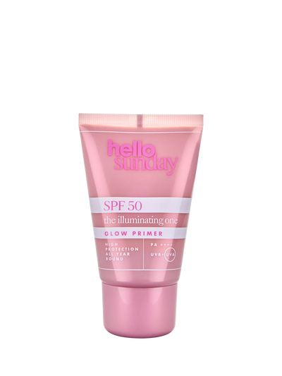 John Lewis Hello Sunday The Illuminating One Glow Primer SPF 50 Face Primer 50ml- Buy online at McGrocer