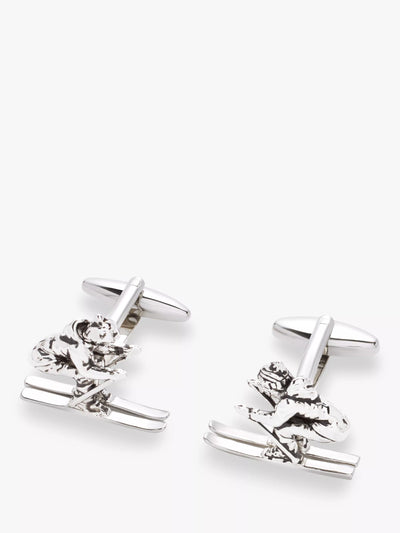 John Lewis John Lewis Skier Cufflinks, Silver- Buy online at McGrocer