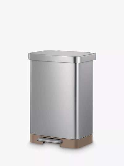 John Lewis EKO Hudson Pedal Bin, 50L, Stainless Steel- Buy online at McGrocer