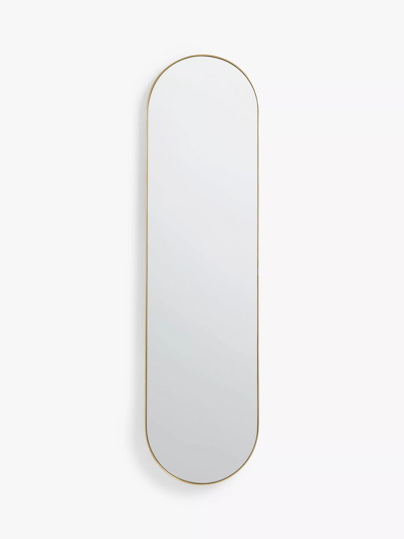 John Lewis Scandi Metal Lozenge Wall Mirror, 122 x 30cm