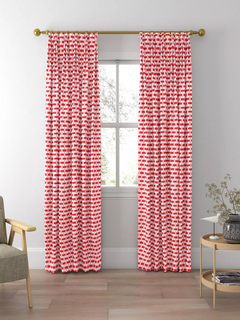 Harlequin basket weave fabric coral rose 139cm, imported from the UK