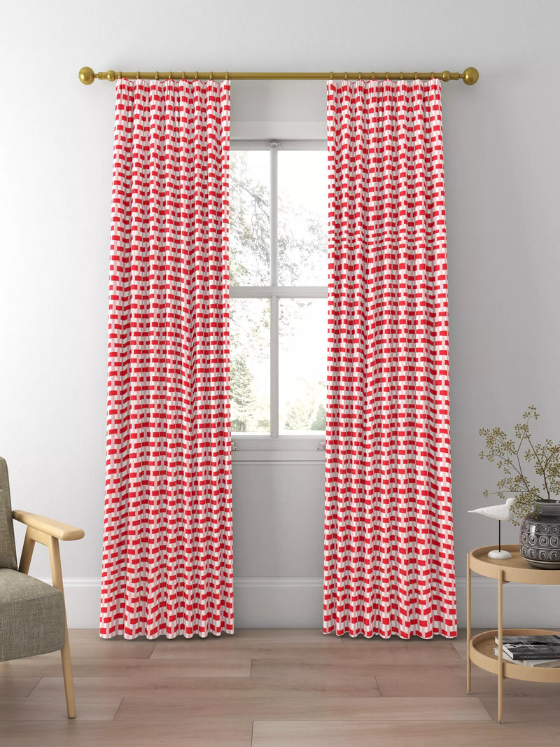 Harlequin basket weave fabric coral rose 139cm, imported from the UK